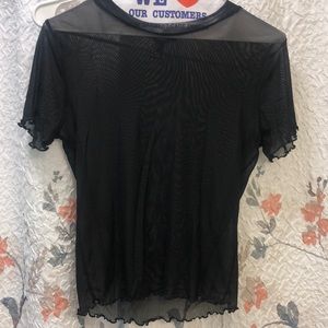 Black sheer top